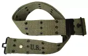 Original Reproduction WWII M1936 Webbing Canvas Pistol Belt OD GREEN Marked U.S