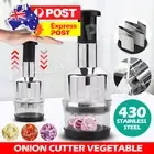 Onion Cutter Vegetable Garlic Pressing Stainless Chopper Slicer Kitchen