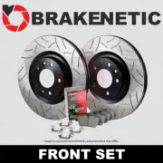FRONT BRAKENETIC Premium GT Slot Brake Rotors + Ceramic Pads BPK90416 (for: Mini)