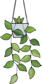 Stained Glass Window Hanging Plant Sun Catchers Vivid Real Stain Light Garden