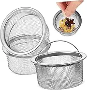 3pcs Stainless Steel Sink Drain Strainer Fine Mesh Filter Hair Catcher for Easy Waste Removal Adaptable Design Effortless Cleaning for Home Use