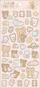 【震撼精品百貨】Rilakkuma San-X 拉拉熊懶懶熊~拉拉熊 鬆弛熊植絨泡棉貼紙(粉玩偶款)*79225