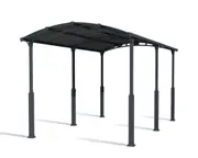 CANOPIA - Alpine 3.6m x 6.4m Carport - Grey Aluminium With Twin-wall Polycarbonate Roof Panels