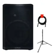 QSC CP12 12-Inch Compact Powered Loudspeaker w/ Stand & XLR Cable