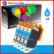 4PK PGI-72 Cyan Ink Cartridge Work With PIXMA PRO-10S Printer