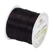 0.8mm Black Elastic String, 60m/196 ft Stretchy Polyester Threads Bracelet