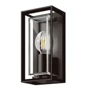 Claro Rectangle Exterior Wall Light Black Aluminium - 19890