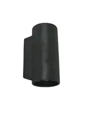 Flinders 2 Light Round Up/Down Exterior Wall Sconce in Black