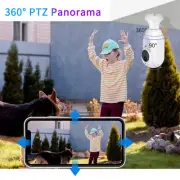 360° Panoramic E27 Light Bulb Camera Light Bulb HD Night Vision Camera 1080P