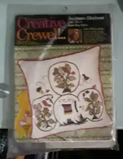 erica wilson columbia minerva creative crewel ! JACOBIAN ELEPHANT NEW 1973