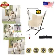 Adjustable Double Hammock Chair with Phone Holder - Perfect Indoor Outdoor Swing