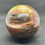 Petrified Wood Sphere Large 75mm! Rainbow & Red Jasper Fossilized Wood Crystal!