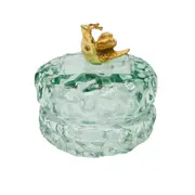 Urban Gold Snail Glass Trinket Box Tabletop Display Home/Room Decor Blue 7cm