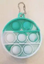 Green Circle Silicone Sensory Fidget Bubble Popper Keychain Backpack Accessory