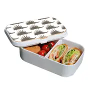 Lunch Box Food Container Snack Picnic Authentic Wood Strap Cutlery Hedgehogs