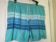 The Original Ben Sherman Men’s Swim Trunks Size XXL Blue Capri Stripes NEW 2XL
