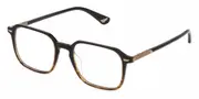 Police VPLQ69 NEW CROSSROADS 2 06YH Men's Glasses Brown Size 51 - Private Health Rebate - Blue Light Block Available