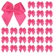 200-Pack Mini Craft Ribbon Bow 1x1 Inch for Craft DIY[Rose Red]