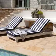 Santorini Aluminium Outdoor Sun Lounge - Outdoor Sun Lounges