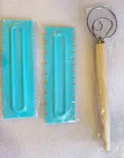 Danish Dough Wisk +2 Cake Pastry Deco Tools-with Four Different Edge Designs