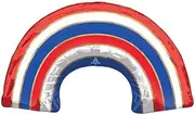 Anagram SuperShape Peace Love Unity Red White and Blue Rainbow Foil Balloon