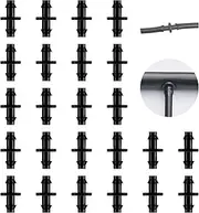 200Pcs Drip Irrigation Connectors, HOINCO Drip Irrigation Barbed Connectors Fit for 1/4-Inch Tubing, Irrigation Straight-Through Joints, Garden Lawn Water Hose Connectors for Drip or Sprinkler Systems