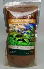 Pure Organic Neem Bark Powder for Liver Detox & Digestive Health Support (1lb)