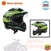 Fits Royal Enfield motorcycle escapade chequer - light green helmet "l - 58 cm"