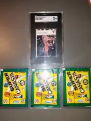 3 pcs 1986 Super Canasta Basketball Sealed Packs & Michael Jordan RC VERY CLEAN
