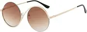 Ultra Lightweight Glasses - Fashion Metal Half-Frame Glasses | Fashionable Circular Eyewear for Driving, Fishing, Hiking, Walking, Climbing