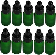 10Pcs Frosted Glass Dropper Bottles Multi Purpose Sub Packaging Containers for Essential Oils Perfumes and Travel Use Airtight and Easy to Carry