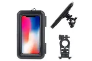 Bike Phone HolderMotorbike Phone Holder Waterproof with 360 Rotation Phone Holder for Mountain Bike, Scooter (Black