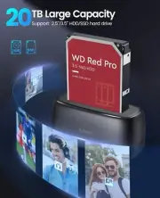 Dual Bay Hard Drive Enclosure USB 3.2 Gen1 Hard Drive Docking Station for All St