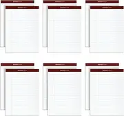 TOPS Docket Gold Writing Tablet, 8-1/2 x 11-3/4 Inches, Perforated, White, Legal/Wide Rule, 50 Sheets per Pad, 12 Pads per Pack (63960)