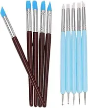HONMEET Piece Set of Silicone Nail Art Tools Dotting Pen Carving Tools Nail Liner More for Diy Manicure
