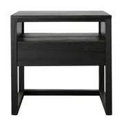 [James Lane] Balmain Side Table Black - 1 Drawer