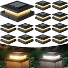 4x4 Post Solar Lights Outdoor: 12 Pack 2 Lighting Modes Fence Deck Cap Lights...