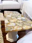48"x30" Agate Dining Table Luxury Kitchen Slab Furniture Top Console Bar Desk