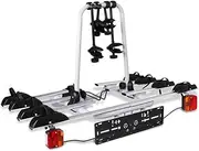 Giantz 4 Bike Carrier Rack, Tow Bar Bikes Boot Rear Racks Car Hitch Trunk Bicycle Carriers Automotive Sports Transporting Road Bicycles Caravan Organizers and Storage, Foldable Black Silver