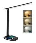 LED Desk Lamp with Wireless Charger, 21W Touch Control Dimmable Lamp,900LM,5 ...