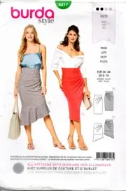 Burda Style Sewing Pattern 6417 Misses' Asymmetric Skirt Size 8-18