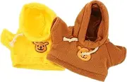 FELTECHELECTR Stuffed Animal Clothing Kit 2pcs Bear Doll Costumes Reversible Dress for Children