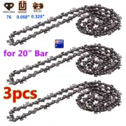 3x for Giantz 62cc 20" Bar Chainsaw Chain Blade Chains Semi Chisel 325 058 76DL