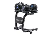 Powertrain 48KG Adjustable Dumbbell Set | Stand Blue