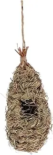 SEWOART Hanging Woven Bird Nest Natural Straw Birdhouse for Balcony Decor Artificial Bird Nest for Outdoor Use Rustic Style Home for Parrots and Doves