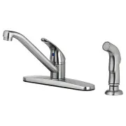 Kitchen Faucet With Spray, Single Lever, PVD Brushed Nickel -242102
