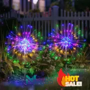 Luces Solares De Fuegos Artificiales 150 LED Para Exterior Jardin Navidad fiesta
