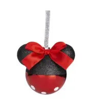 DISNEY CHRISTMAS TREE MINNIE MOUSE CHRISTMAS NOVELTY GLITTER BAUBLE BOXED