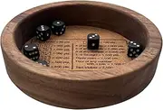 Wooden Dice Rolling Tray | Farkle Dice Game Companion | Elegant Dice Tray Ensures Standard Game Dice Stay in Play Avoids Rolling Off