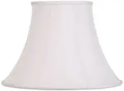White Large Bell Lamp Shade 9" Top x 18" Bot. x 12.5" High (Spider) Replacement